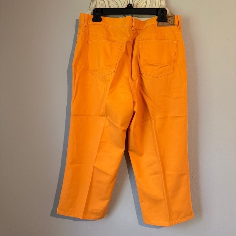 Lauren Jeans Co. Ralph Lauren Bright Orange Pants - Picture 3 of 9